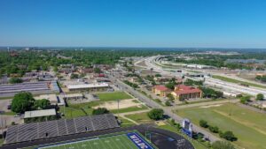 An aerial view of Temple Texas