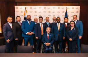 A press conference hosted by Governor of Texas Greg Abbott in Seoul